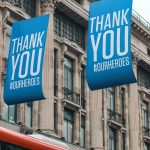 Thank You NHS Banner on Oxford Street